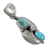 Sterling Silver Turquoise Leaf Pendant YX77474
